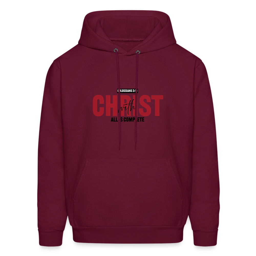 With Christ Hoodie - burgundy